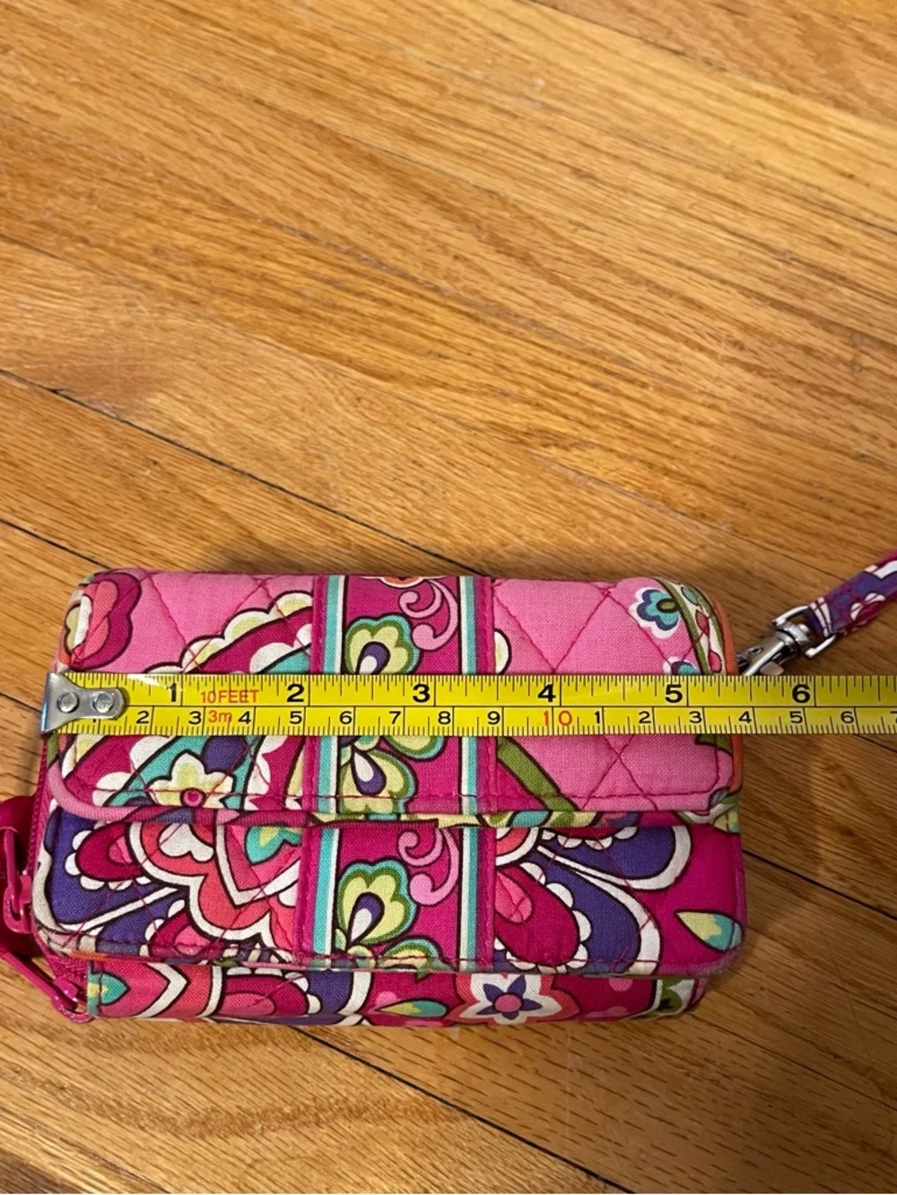 Vera Bradley Retired Pink Swirl Flower design  Quilted Wallet - Picture 7 of 8